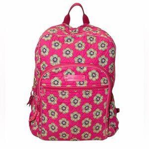 Vera Bradley Pink Floral Campus Backpack